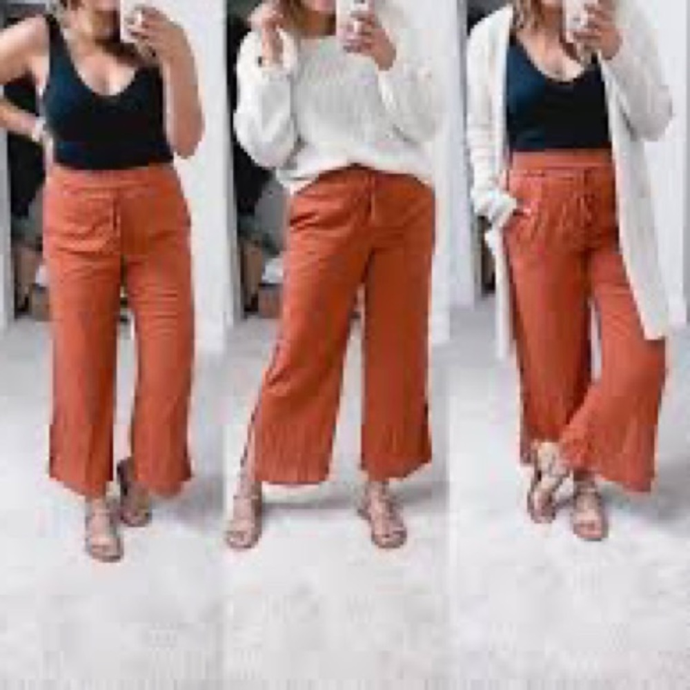 ABERCROMBIE RUST LINEN PANT